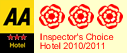 AA Three Stars Three Rosettes and AA Inspector's Choice 2010-11